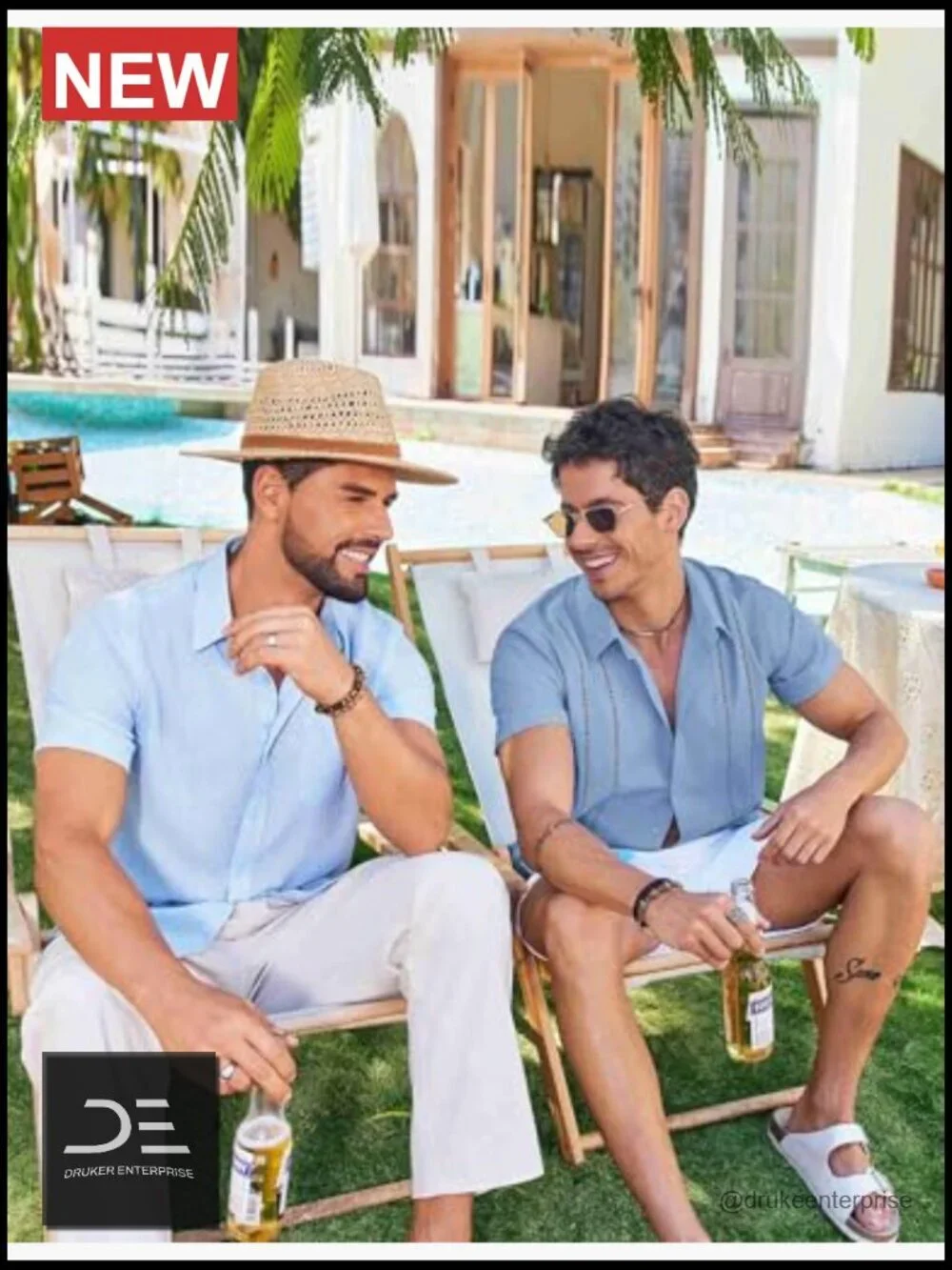 Men's Cuban Guayabera Short Sleeve Button Down Shirt Casual Summer Linen
